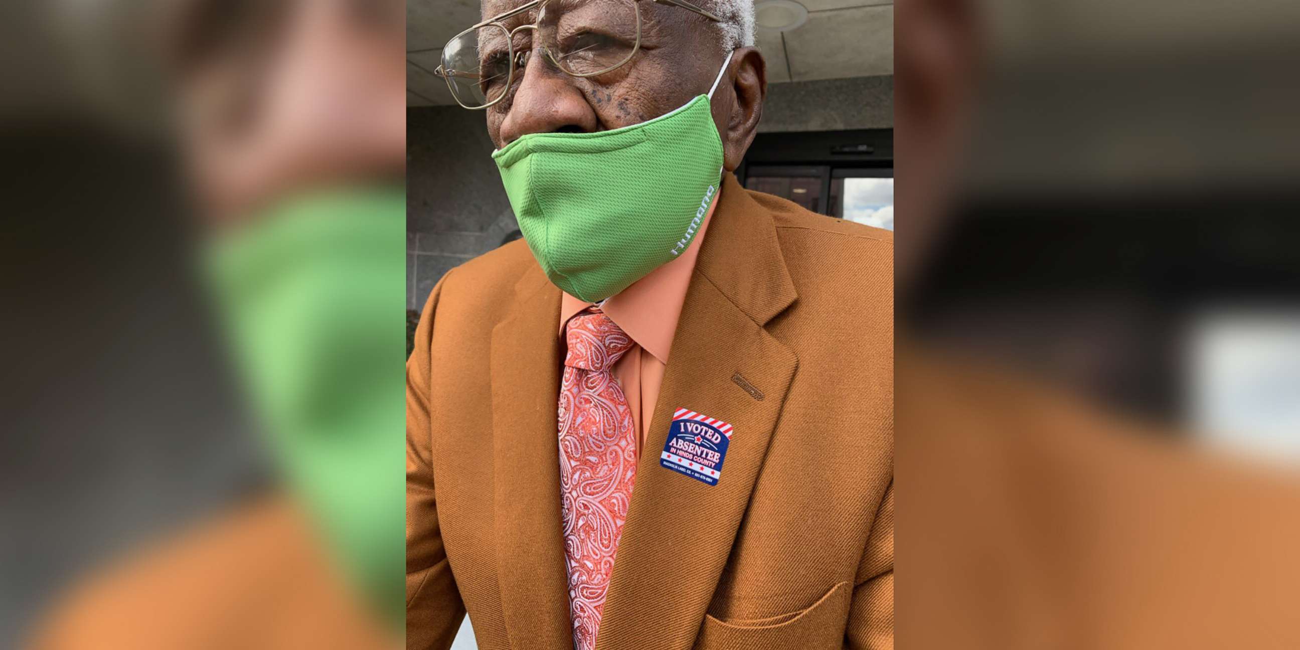 PHOTO: Dr. Robert H. Smith Sr., a 99-year-old man of Jackson, Miss., who was born on a plantation, casts his vote in the 2020 Election.