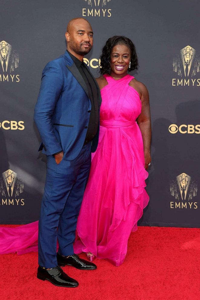 PHOTO: Robert Sweeting and Uzo Aduba attend the 73rd Primetime Emmy Awards on Sept. 19, 2021, in Los Angeles.