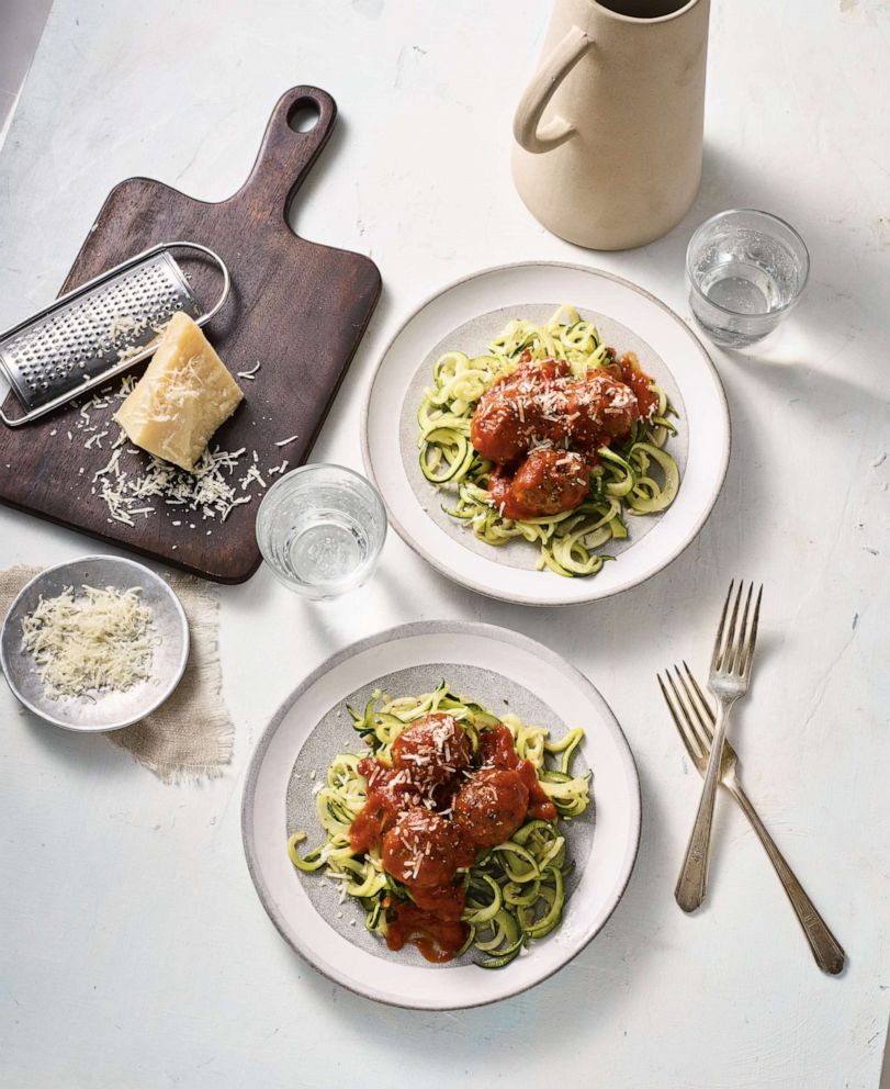 PHOTO: Chef Rocco DiSpirito's Mama's Keto Meatballs with Zucchini Noodles from his cookbook "Rocco's Keto Comfort Food Diet: Eat the Foods You Miss and Still Lose Up to a Pound a Day."