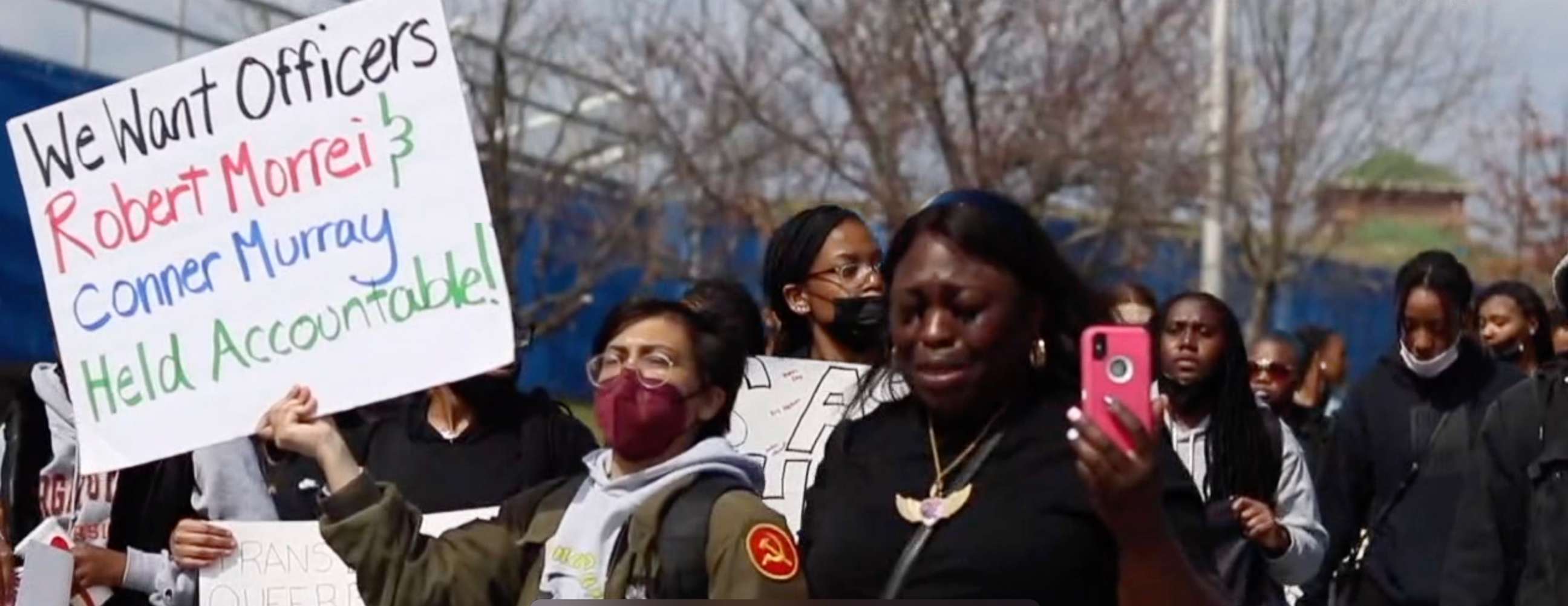 PHOTO: People march in Baltimore, March 25, 2022, to protest the death of 18-year-old Donnell Rochester, who was fatally shot by a Baltimore Police Officer on Feb. 19.