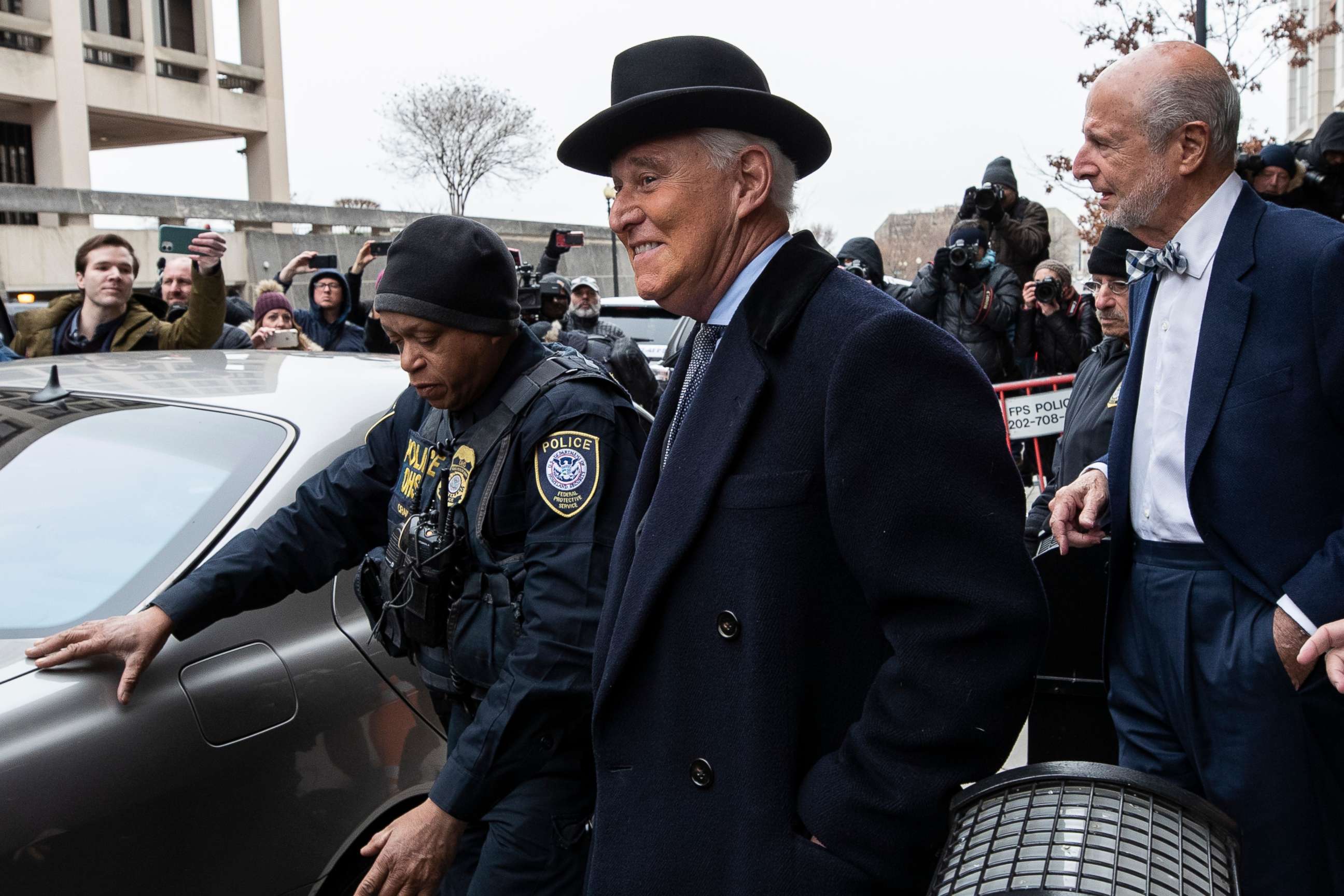 PHOTO: Roger Stone departs federal court in Washington, Feb. 20, 2020.