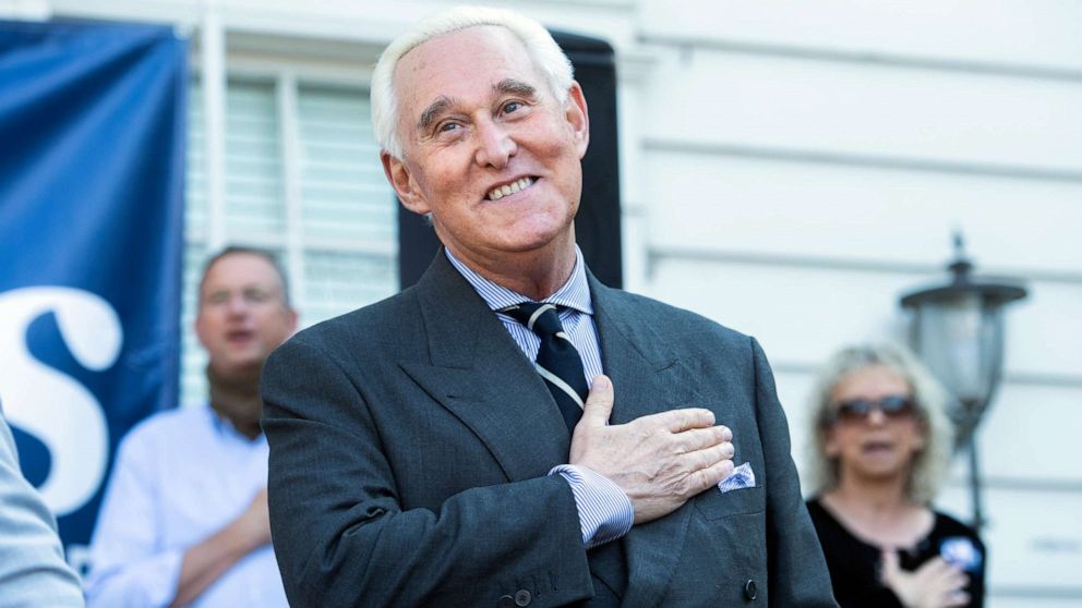 PHOTO: Roger Stone, former advisor to President Trump, attends a campaign event in Buford, Ga., Nov. 2, 2020.