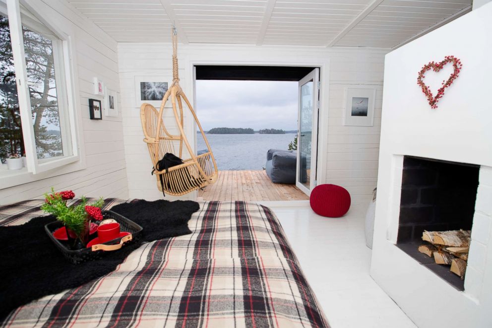 PHOTO:SuperShe island has several vacation cabins - available only for women who pass the application process.