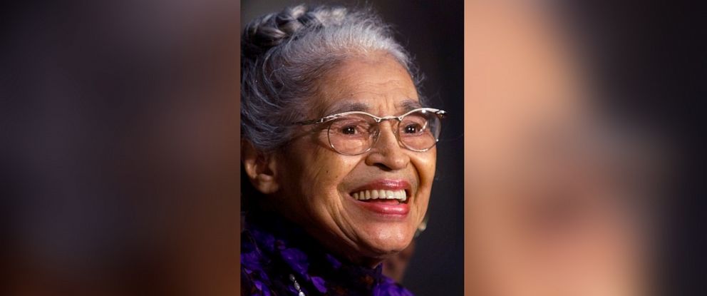 PHOTO: In a June 15, 1999 file photo Rosa Parks smiles during a Capitol Hill ceremony where Parks was honored with the Congressional Gold Medal in Washington.