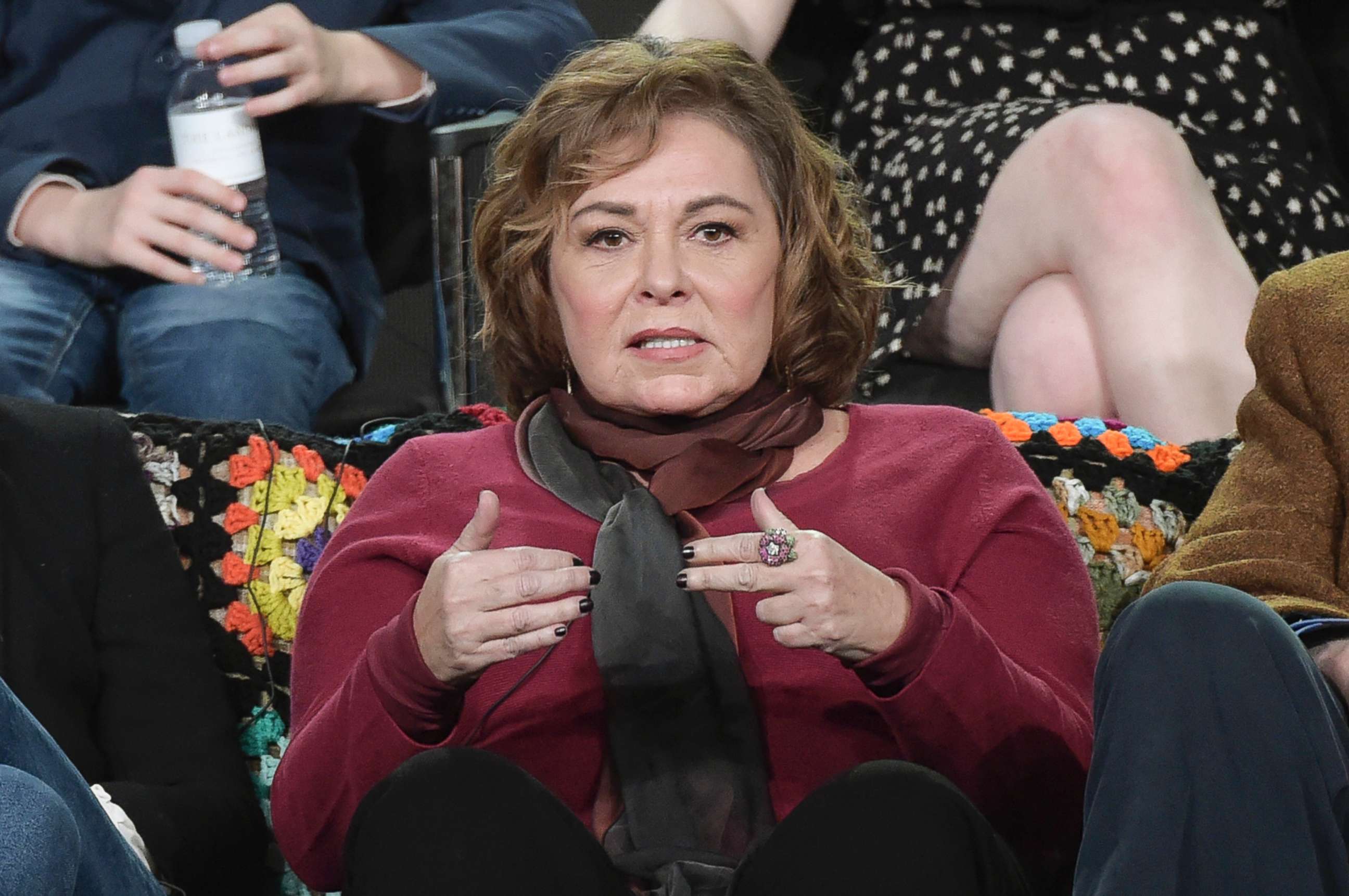 PHOTO: Roseanne Barr participates in the "Roseanne" panel during a press tour in Pasadena, Calif., Jan. 8, 2018.