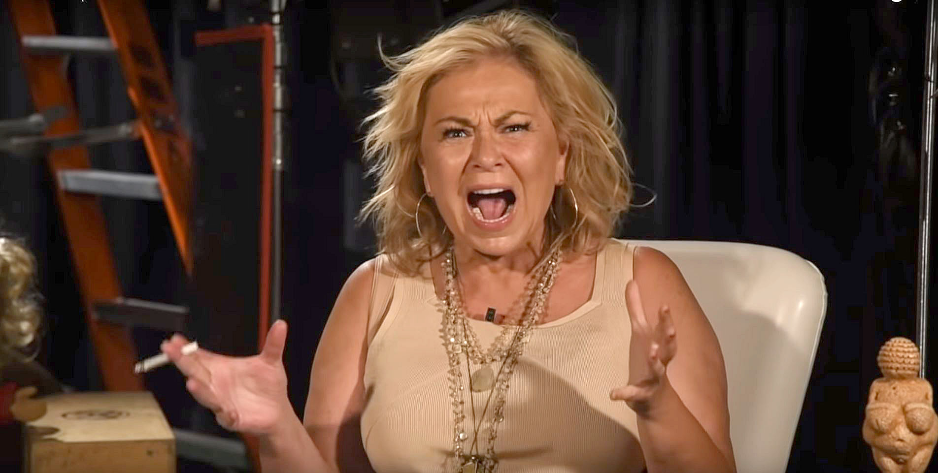 PHOTO: A new video shows Roseanne Barr discussing the racist tweet she posted about a former Obama administration official that prompted the cancellation of her eponymous sitcom.