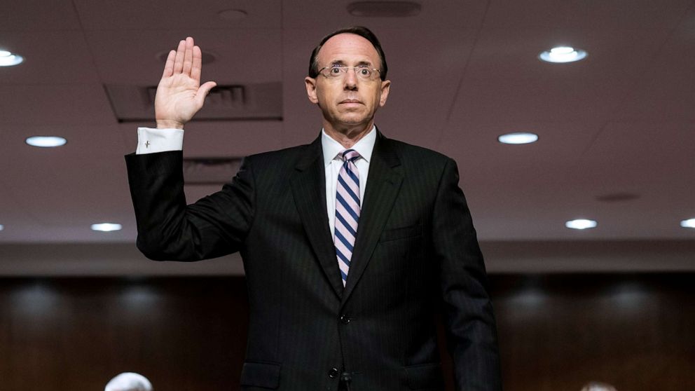 Former Deputy Attorney General Rod Rosenstein testifies  