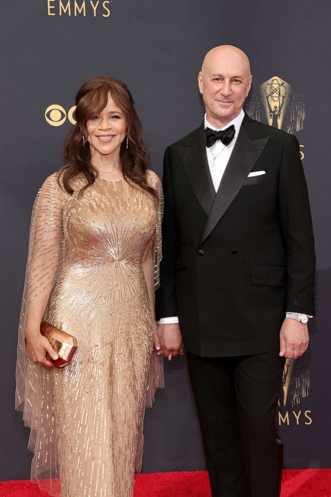 PHOTO: Rosie Perez and Eric Haze attend the 73rd Primetime Emmy Awards on Sept. 19, 2021, in Los Angeles.