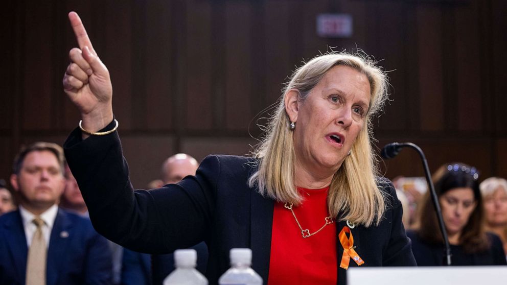 PHOTO: Nancy Rotering, Mayor of Highland Park, Ill., speaks during a Judiciary Committee hearing on civilian access to military-style assault weapons in Washington, D.C, July 20, 2022.