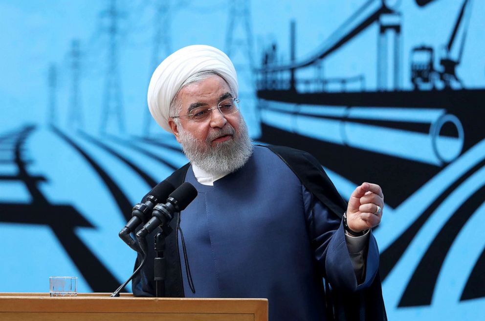 PHOTO: In this photo released by the official website of the office of the Iranian Presidency, President Hassan Rouhani speaks in a conference in Tehran, Iran, Monday, Aug. 26, 2019.