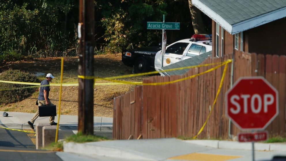 PHOTO: A police investigator arrives near the scene where an officer was fatally shot and another was injured at a traffic stop late on Thursday, in San Diego, July 29, 2016.