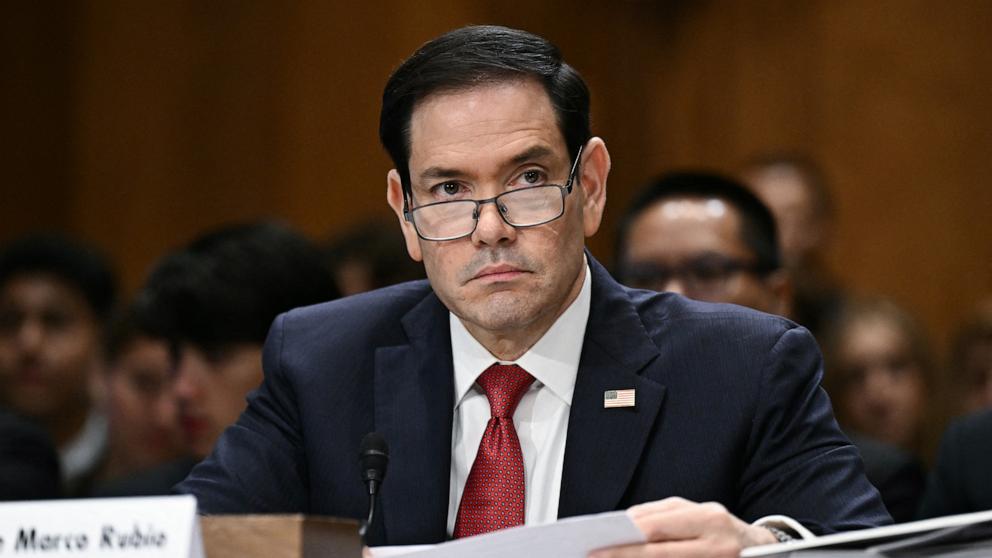 PHOTO: Secretary of State Marco Rubio testifies during a Senate Foreign Relations Committee hearing conerning the fiscal year 2027 budget for the State Department, on Capitol Hill in Washington, DC, on June 2, 2026.