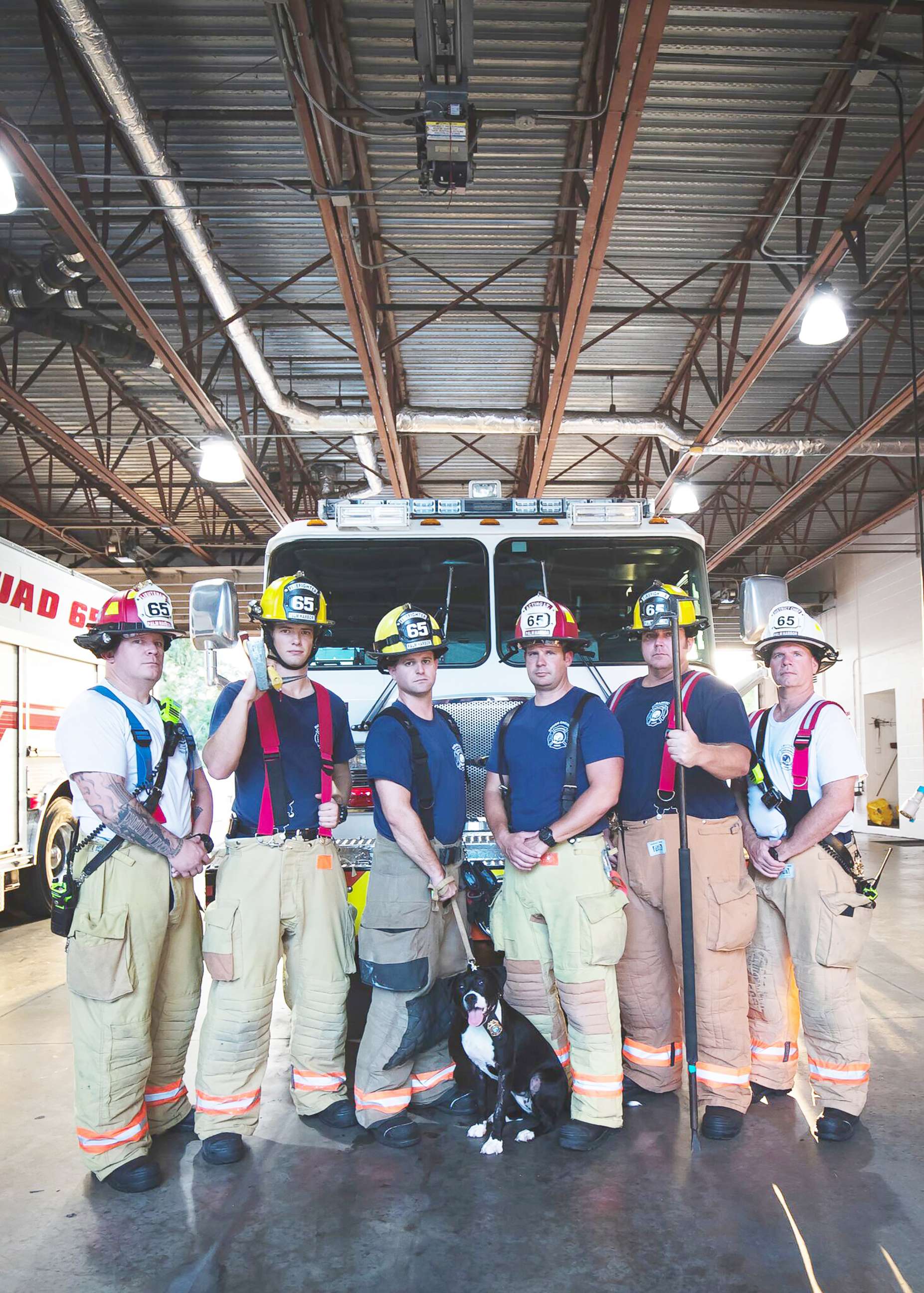 PHOTO: Ruby is pictured with members of Palm Harbor Fire Rescue Station in Palm Harbor, Fla.