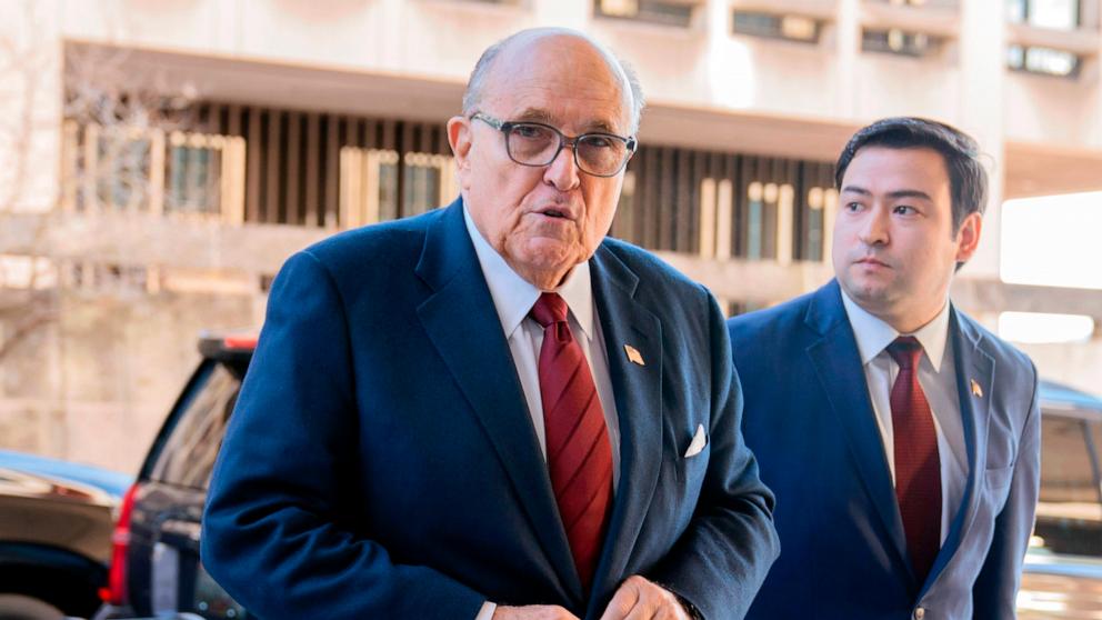 PHOTO: Former Mayor of New York Rudy Giuliani arrives at the federal courthouse in Washington, Dec. 11, 2023.