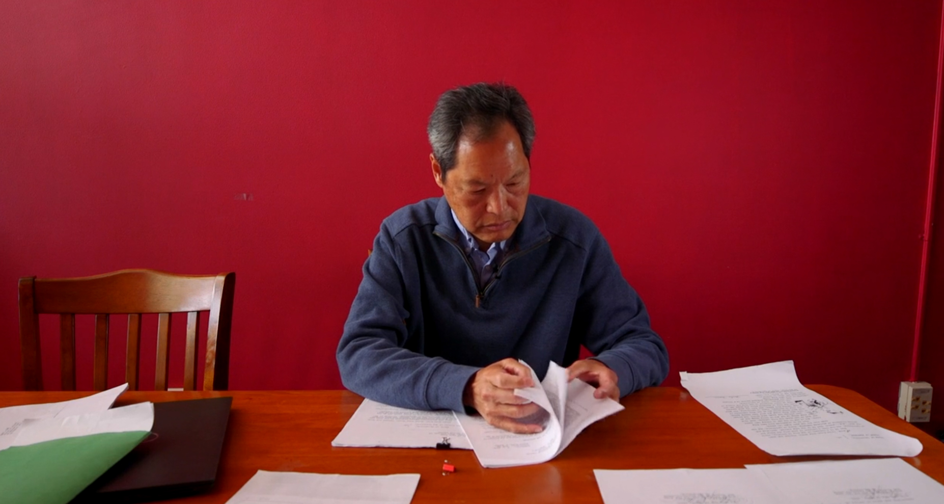 PHOTO: In this screen grab from a video, Russell Yeung is shown in a scene from "AAPI Hate."