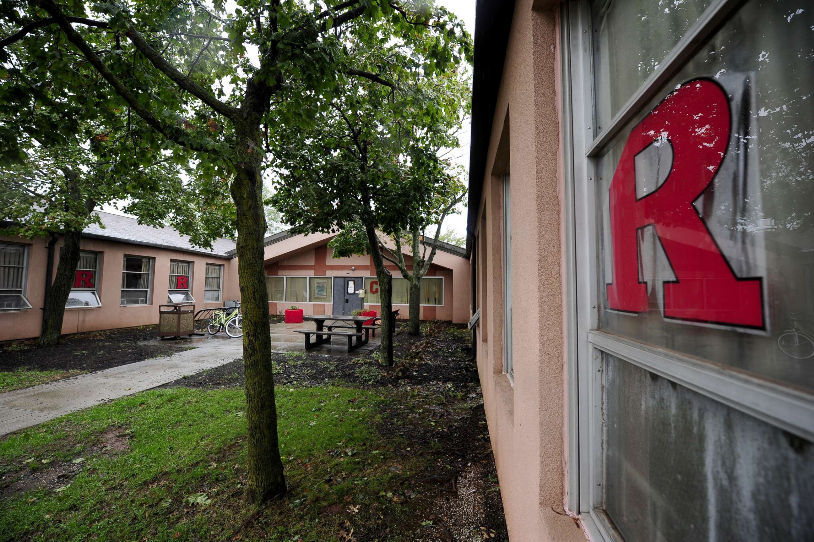 PHOTO: A student leaves the dormitory at Rutgers University in New Brunswick, New Jersey, Oct. 1, 2010.