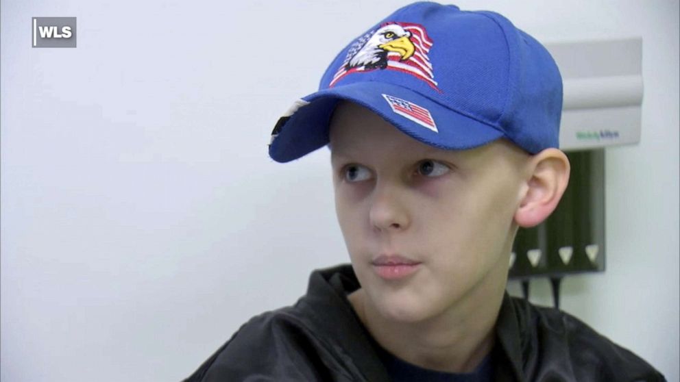 PHOTO: After being diagnosed with a medulla blastoma, Ryan Collins opened a lemonade stand in Naperville, Illinois, to raise money for pediatric cancer research.