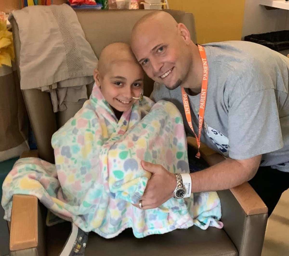 PHOTO: Ryan Dwyer and his stepdaughter Violet Martinez were both diagnosed with cancer and went through chemotherapy over the last two years.