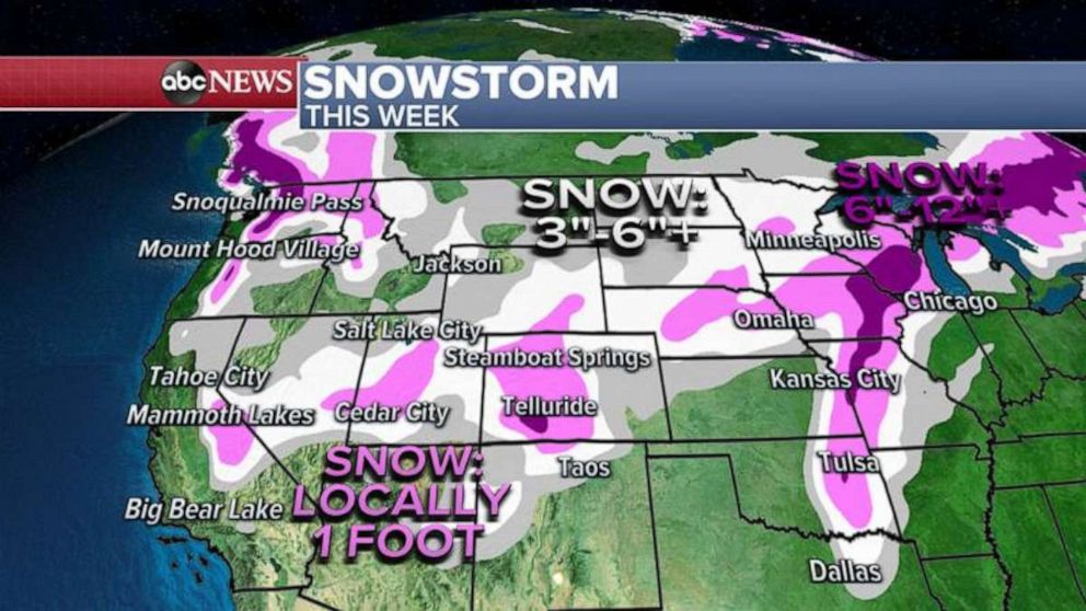 New Year's Eve weather forecast: Snowy, stormy across southern U.S.