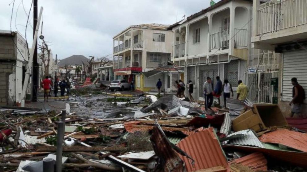 Saint-Martin after Hurricane Irma hit the island, Sept. 6, 2017.