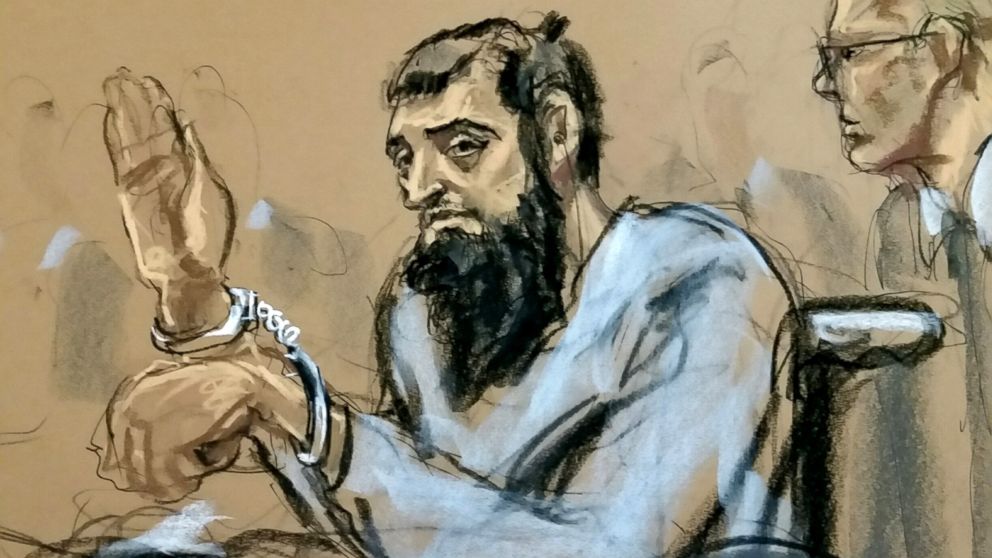 PHOTO: New York City terror suspect, Sayfullo Saipov, appears in federal court, Nov. 1, 2017, in New York City.