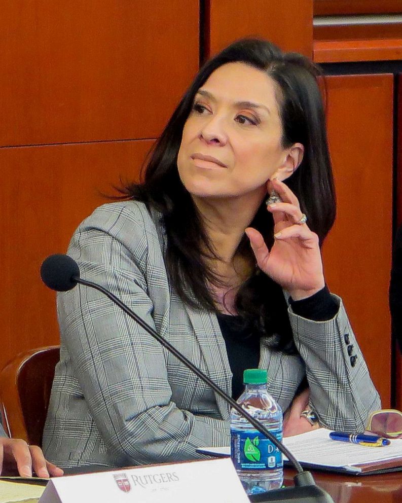 PHOTO: This undated photo provided by the Rutgers Law School shows U.S. District Judge Esther Salas, right, during a conference at the Rutgers Law School in Newark, N.J. with appellate Judge Thomas Sumners.