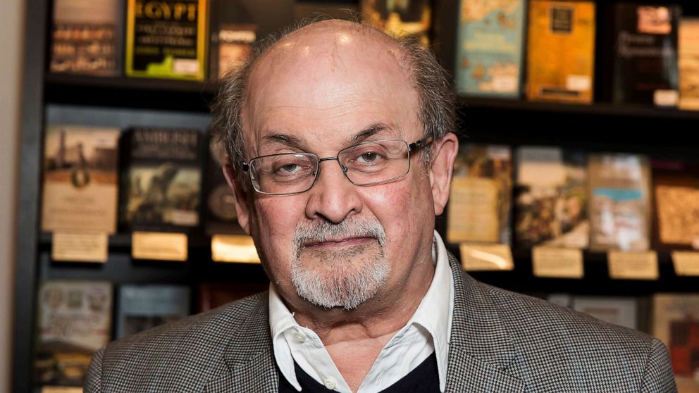 PHOTO: In this June 6, 2017, file photo, author Salman Rushdie appears at a signing for his book "Home" in London.
