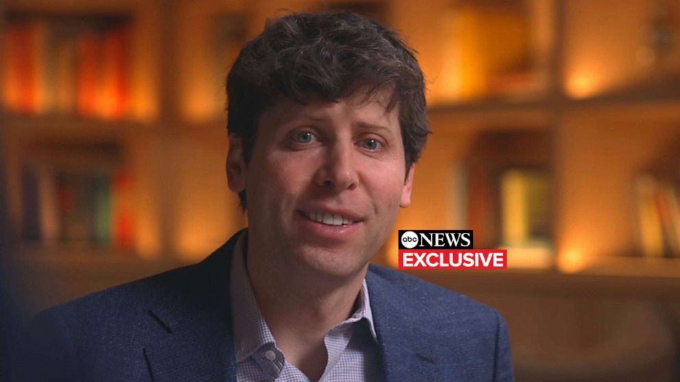 PHOTO: OpenAI CEO Sam Altman speaks with ABC News, Mar. 15, 2023.