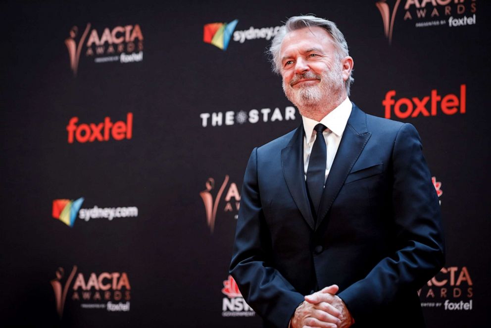 PHOTO: In this Dec. 4, 2019, file photo, Sam Neill attends the 2019 AACTA Awards in Sydney, Australia.