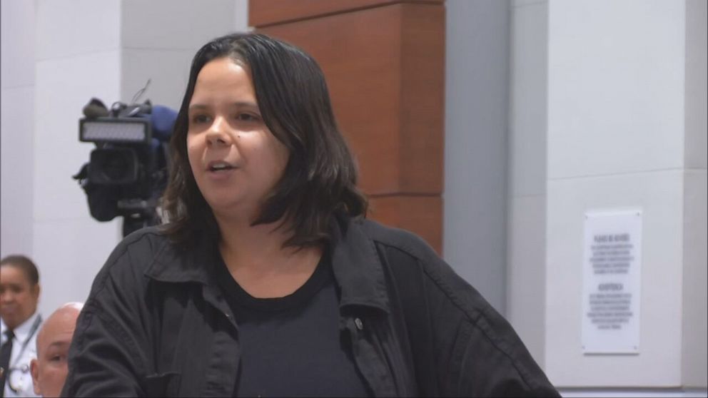 PHOTO: Samantha Fuentes speaks at the Nikolas Cruz hearing on Nov. 2, 2022.