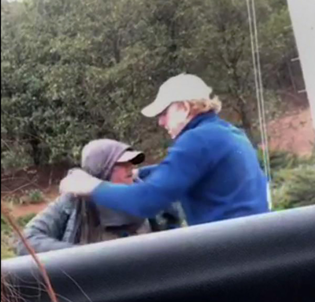 PHOTO: A man was caught on video getting out of his car at a stoplight to give the coat off his back to someone that was homeless in the cold, Jan. 13, 2018, in Birmingham, Ala.