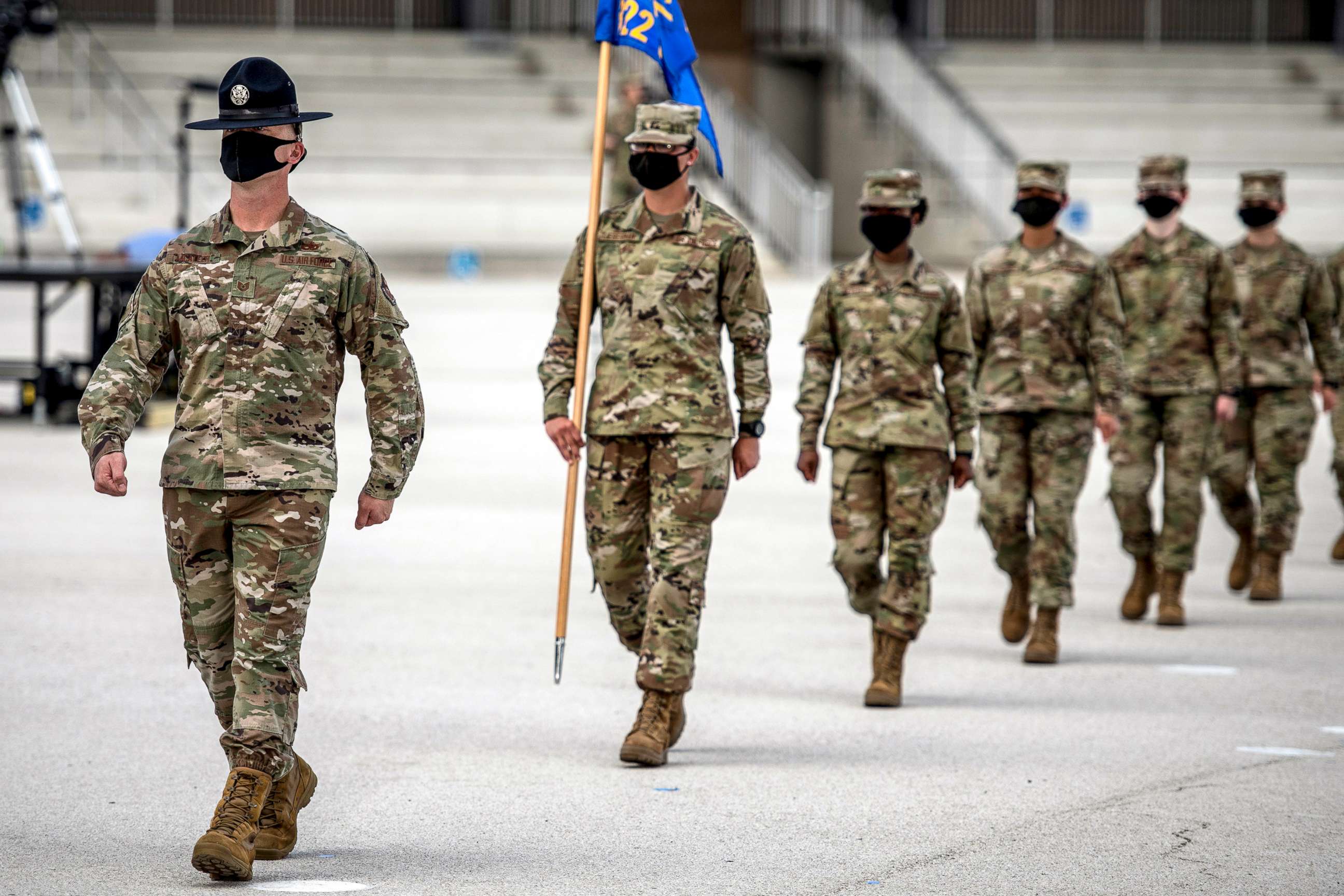 PHOTO: U.S. Air Force basic military graduation and coining ceremony is held June 4, 2020, for the 322nd Training Squadron at  Joint Base San Antonio-Lackland, Texas.