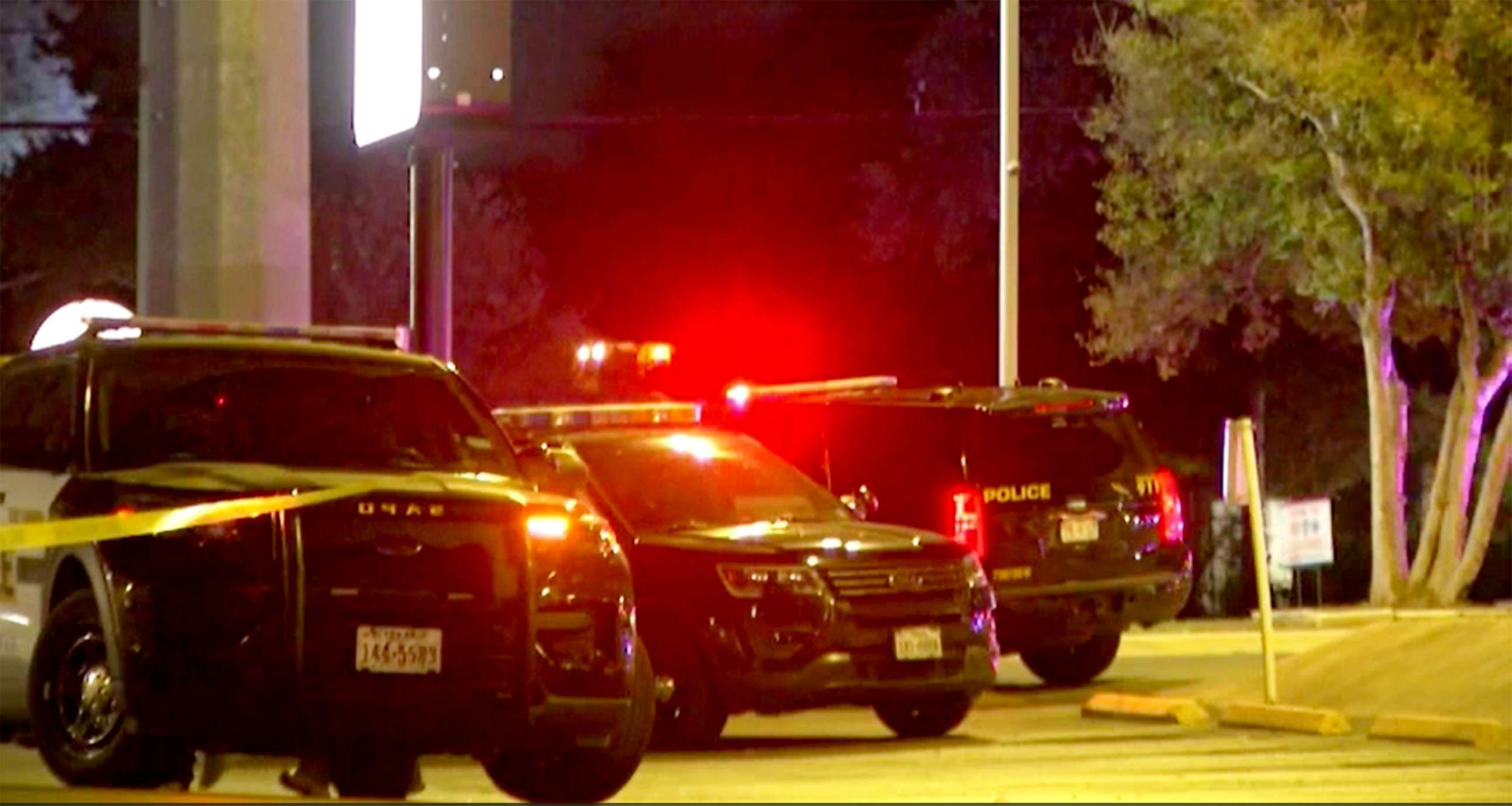 PHOTO: Emergency personnel respond to the scene of a police officer shooting a teenager outside of McDonalds in San Antonio, Texas, Oct. 2, 2022. 