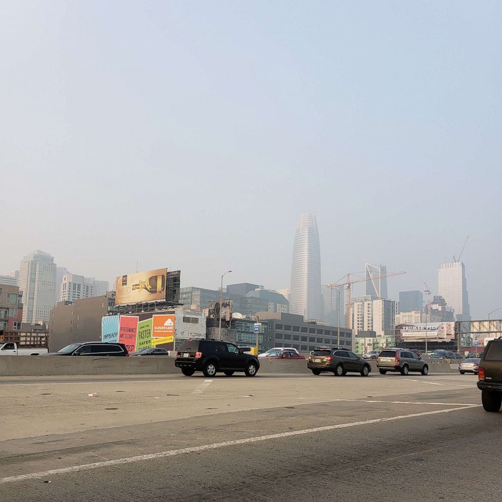 PHOTO: In this Nov. 16, 2018, file photo, air quality reached record lows in the San Francisco Bay Area as smoke from wildfires drifted into the area, in San Francisco.