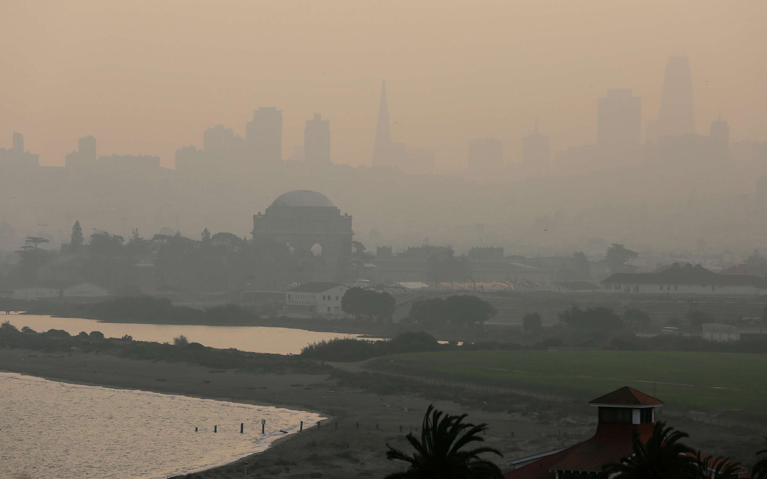 PHOTO: In this Nov. 19, 2018, file photo, the San Francisco skyline is obscured due to smoke and haze from wildfires.
