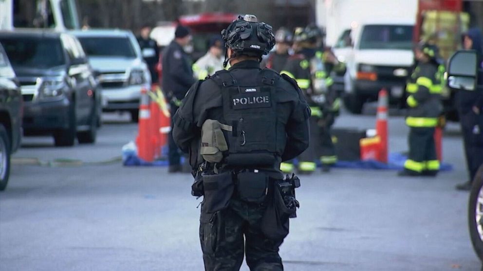 PHOTO: Authorities respond to a home in San Jose, California, where police say they found large amounts of explosive material.