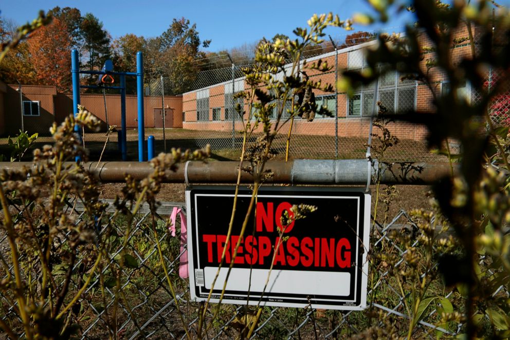PHOTO: Sandy Hook Elementary School before being torn down to make way for a new building on the same property, Oct. 21, 2013.