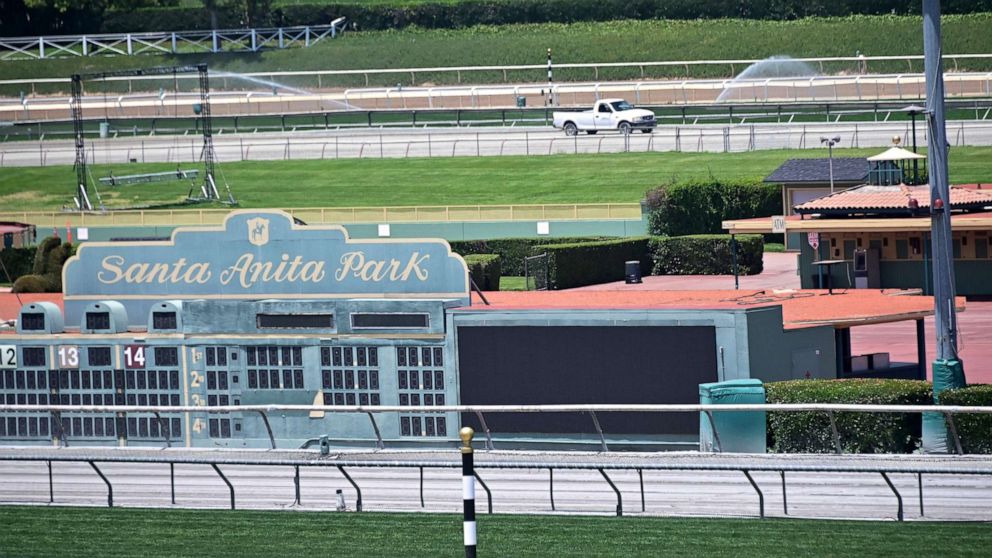 PHOTO: Santa Anita racetrack in Arcadia, Calif.