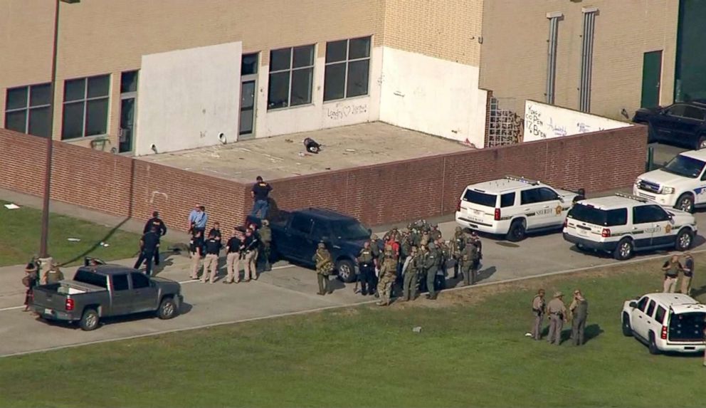 PHOTO: A shooting was reported at Santa Fe High School, May 18, 2018, in Santa Fe, Texas.