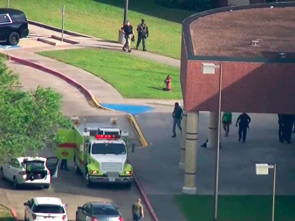 PHOTO: A shooting was reported at Santa Fe High School, May 18, 2018, in Santa Fe, Texas.