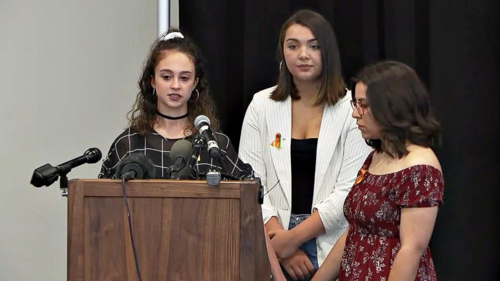 The students appeared alongside representatives for March for Our Lives Houston.