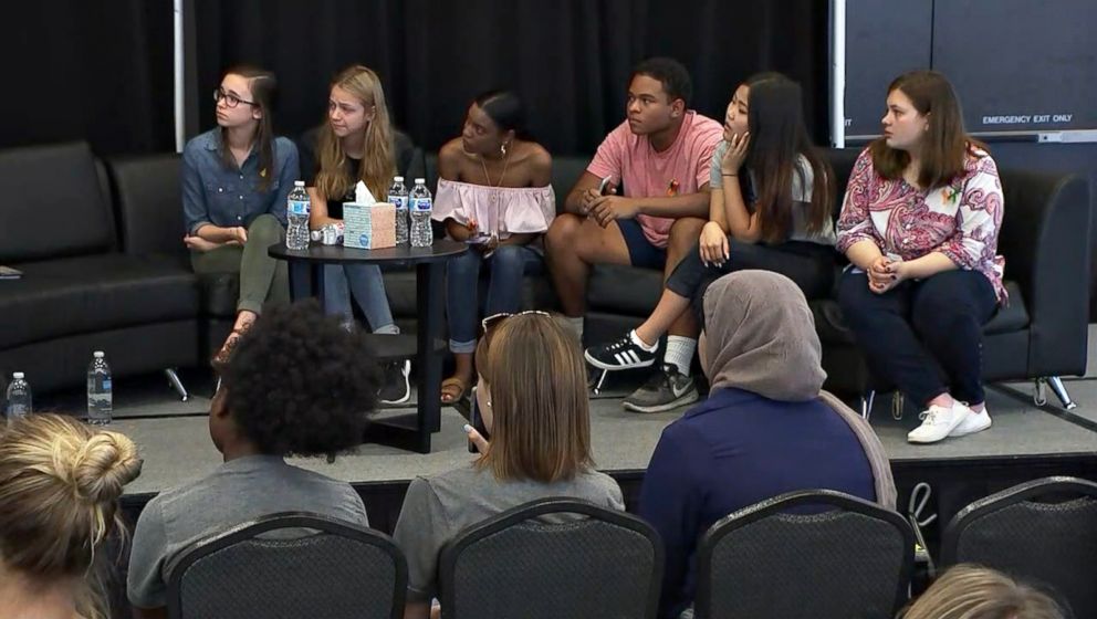 PHOTO: Santa Fe High School students spoke at a press conference alongside representatives for March for Our Lives Houston on Friday, May 25.