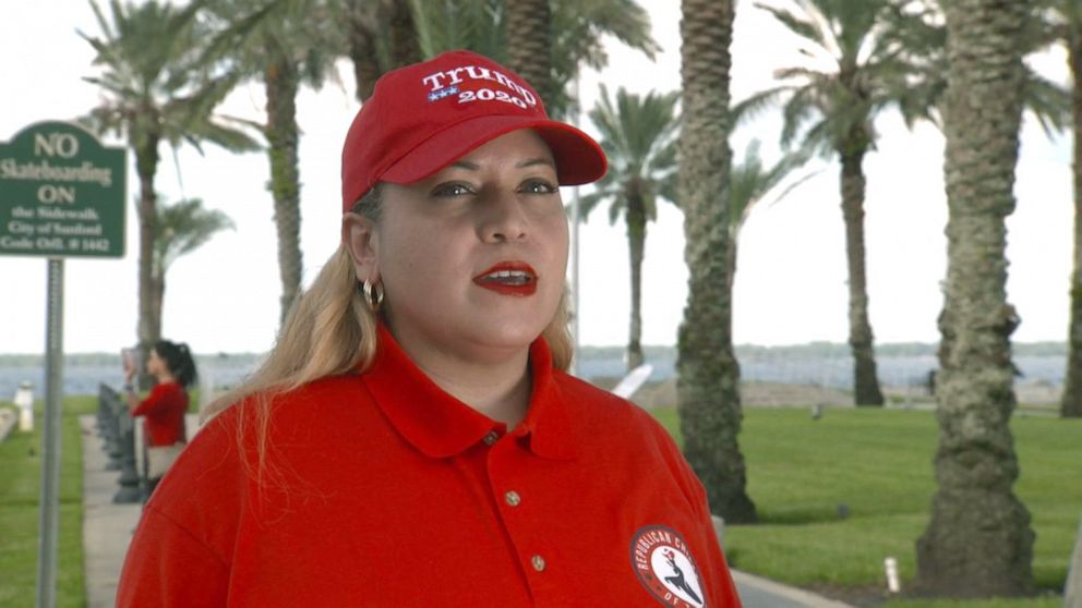PHOTO:  First-time voter Margie Santos said she is voting for President Trump in Florida.