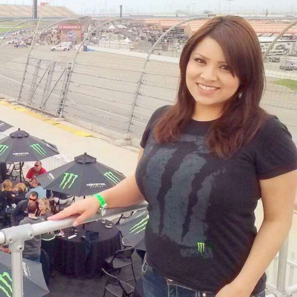 PHOTO: Sarah Lozano is photographed at a racing event supported by Monster Energy.