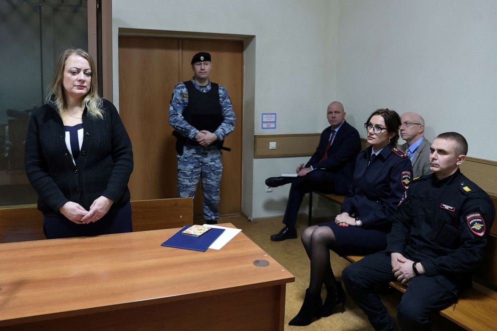 PHOTO: In this Nov. 10, 2022, file photo, U.S. citizen Sarah Krivanek, who spent almost eleven months in detention in Russia on charges of causing light injuries to her civil partner, attends a court hearing to consider her deportation, in Ryazan, Russia.
