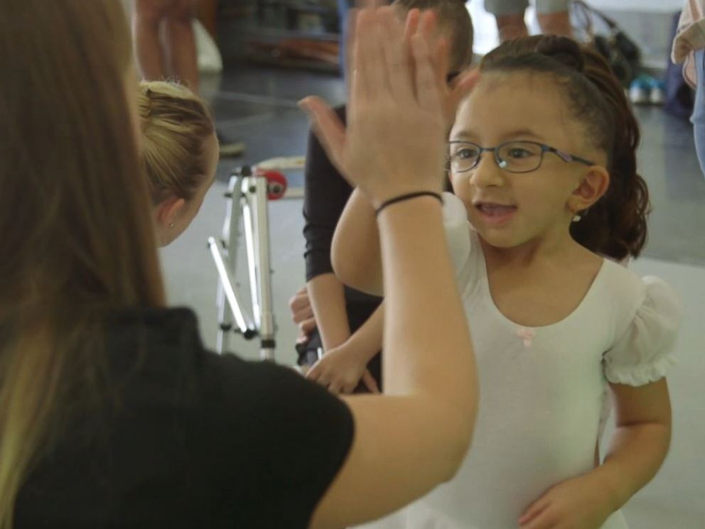 PHOTO: Sarai Arces mother said her doctors had given her the OK to sign up for additional dance classes after seeing how the workshop had improved her muscle strength.