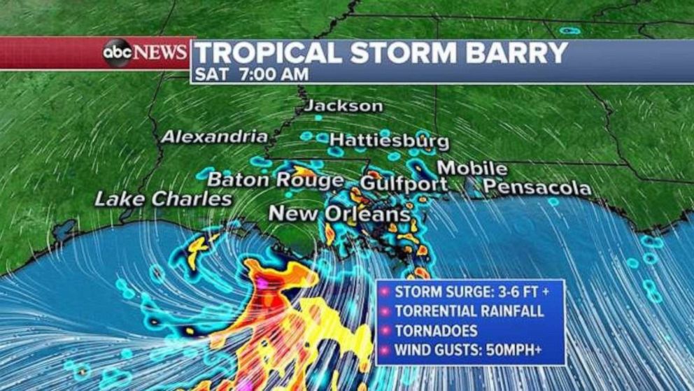 PHOTO: The storm will likely make landfall early Saturday.