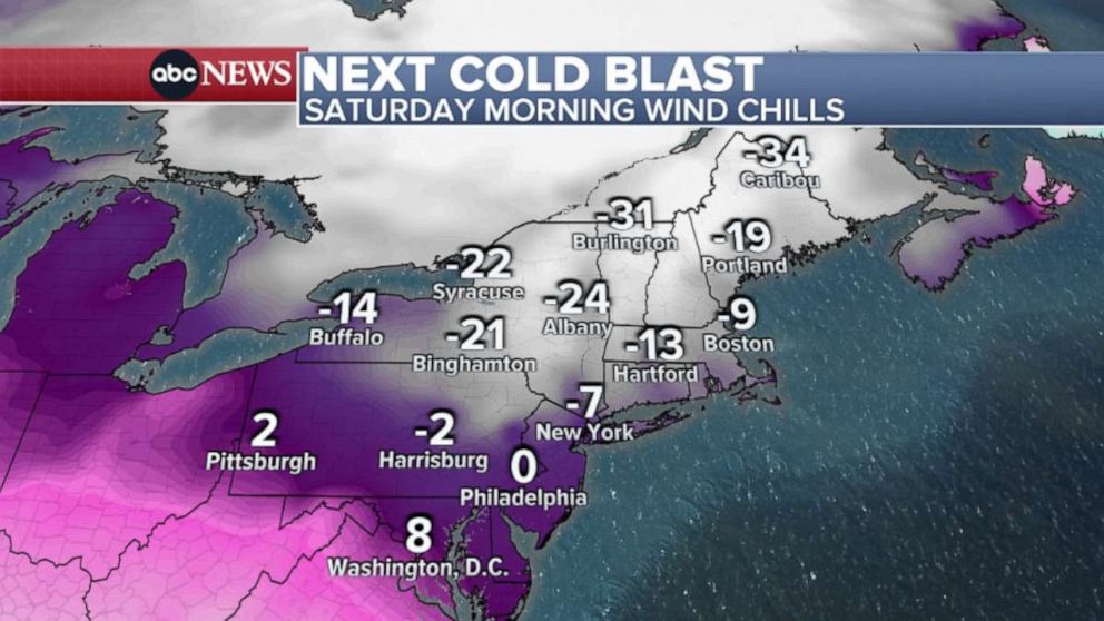 PHOTO: The Northeast will dip back into freezing temperatures over the weekend.