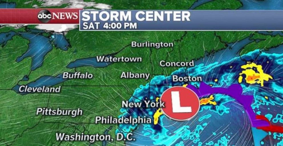 PHOTO: New York, Hartford and Boston will all be getting rain Saturday afternoon.