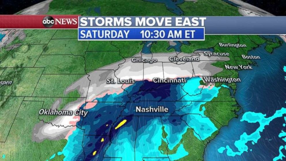  The powerful storm targeting the West Coast on Wednesday will arrive in the Midwest by Saturday. 